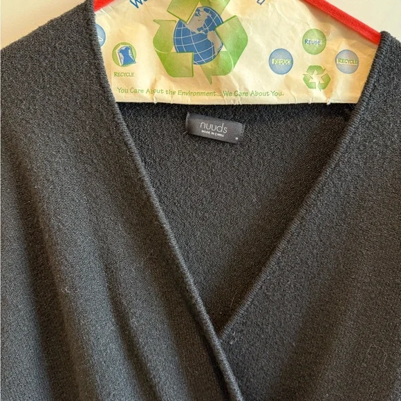 nuuds cozy knit wrap sweater - black - Picture 4 of 5